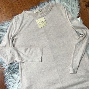 Olivia Rae Beige Long Sleeve Tunic Top NWT